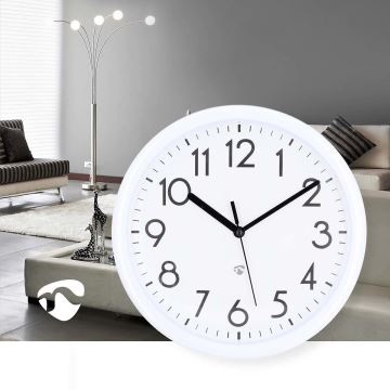 Orologio da parete diametro 22 cm 1xAA bianco