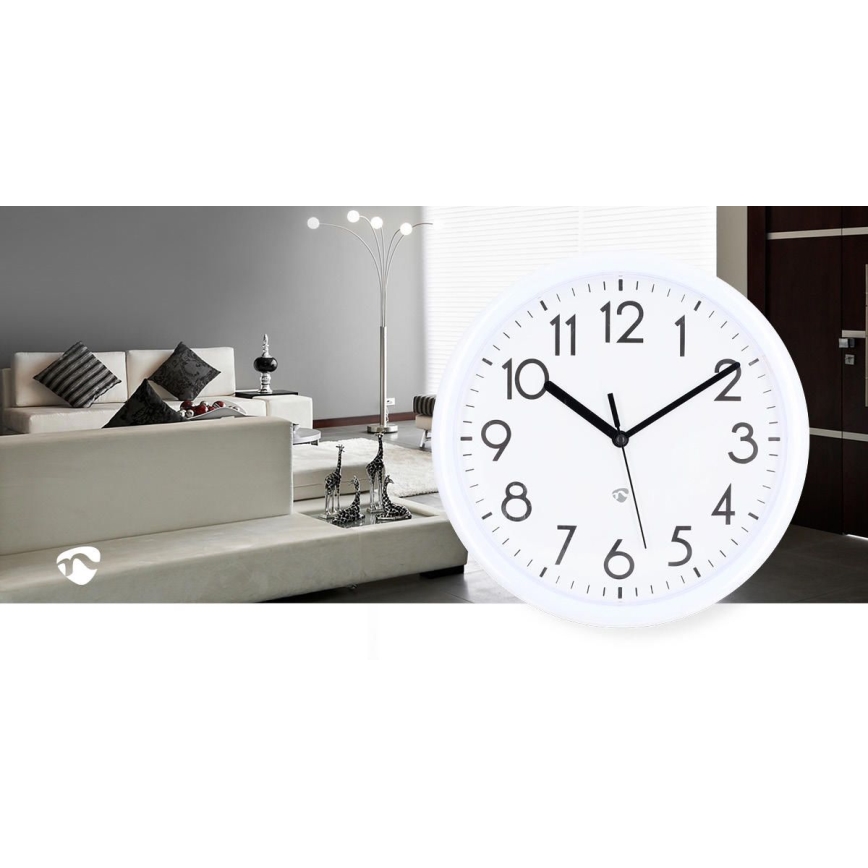 Orologio da parete diametro 22 cm 1xAA bianco