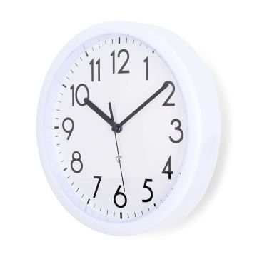 Orologio da parete diametro 22 cm 1xAA bianco