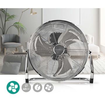 Ventilatore con supporto 80W/230V cromo lucido