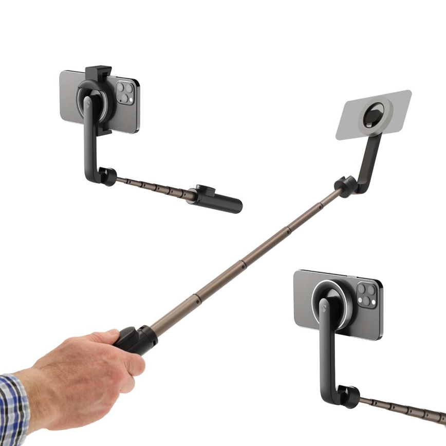 Bastone da selfie pieghevole magnetico 2in1 con un supporto + telecomando