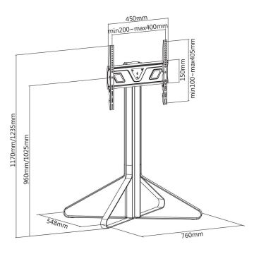 Stand per TV 43-65” mogano