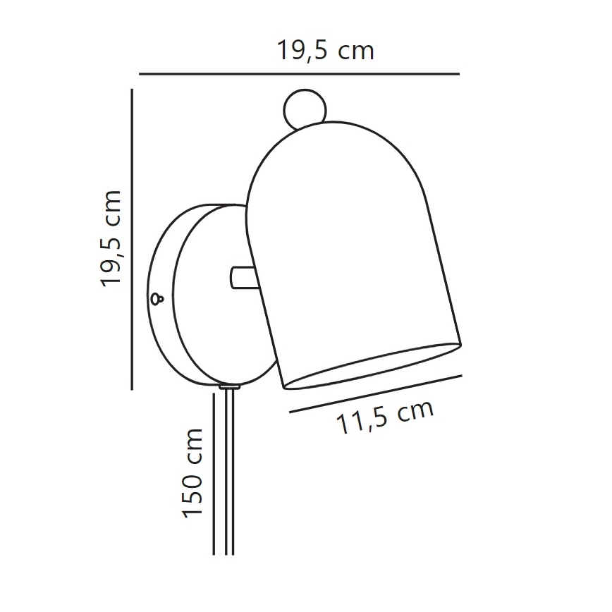 Nordlux - Faretto da parete GASTON 1xE27/15W/230V bianco