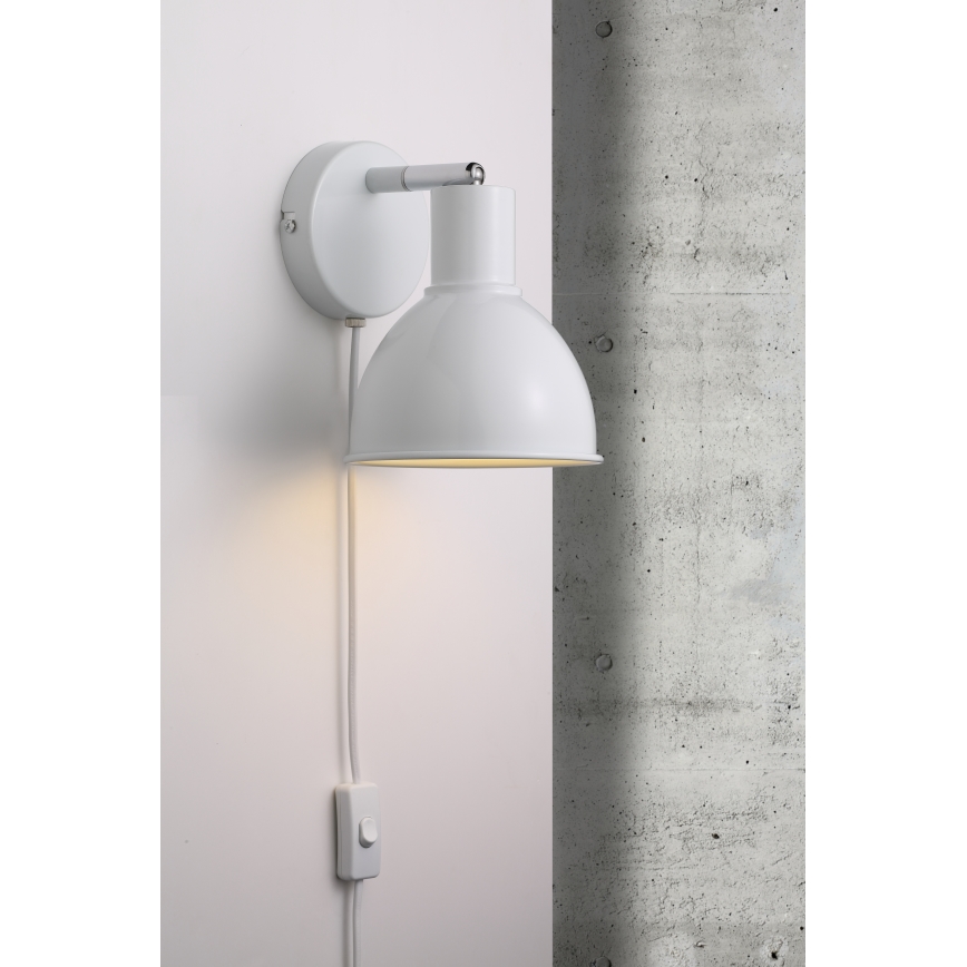 Nordlux - Faretto da parete POP 1xE27/18W/230V bianco