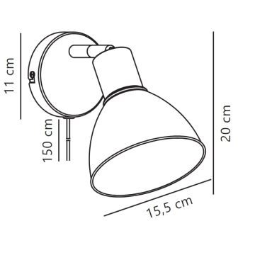 Nordlux - Faretto da parete POP 1xE27/18W/230V bianco