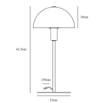 Nordlux - Lampada da tavolo ELLEN 1xE14/40W/230V oro/bianco