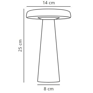 Nordlux - Lampada da tavolo LED da esterno dimmerabile ARCELLO LED/2,8W/3,7V IP54