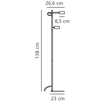 Nordlux - Lampada da terra dimmerabile a LED CLYDE 2xLED/4W/230V