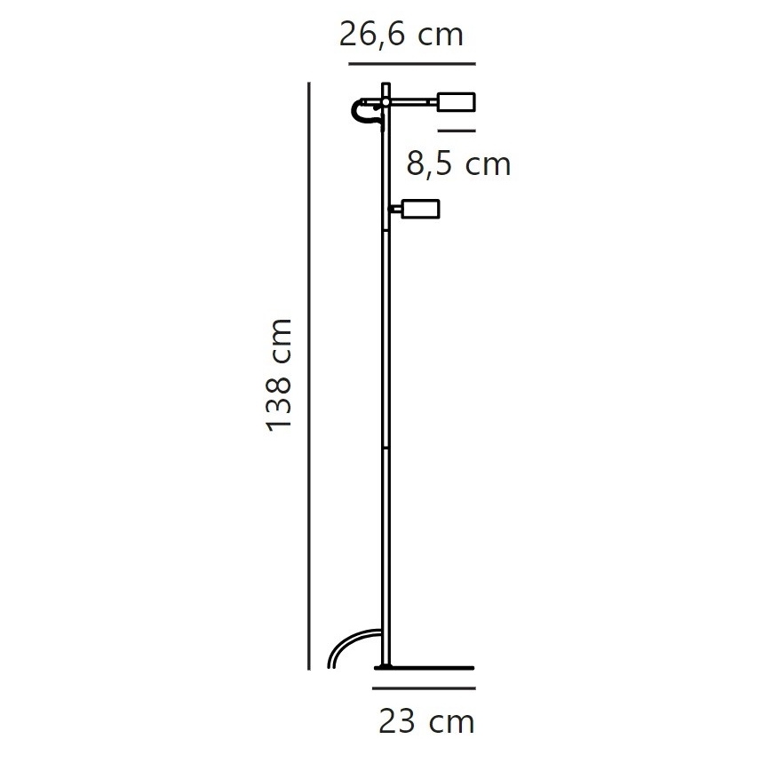 Nordlux - Lampada da terra dimmerabile a LED CLYDE 2xLED/4W/230V