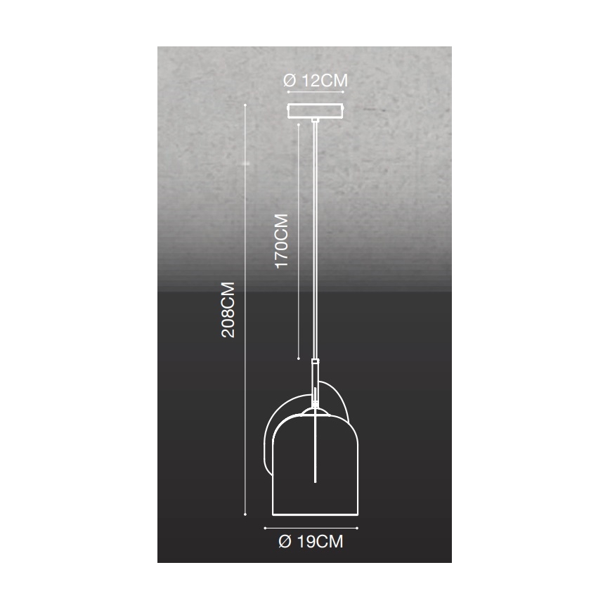 Nordlux - Lampadario a sospensione con filo BOSHI 1xE27/40W/230V