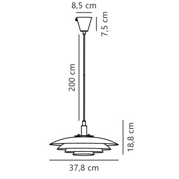 Nordlux - Lampadario a sospensione con filo BRETAGNE 1xG9/25W/230V antracite