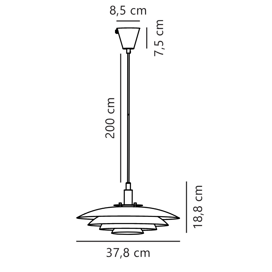 Nordlux - Lampadario a sospensione con filo BRETAGNE 1xG9/25W/230V antracite