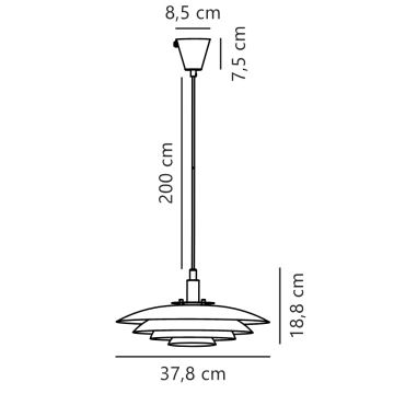 Nordlux - Lampadario a sospensione con filo BRETAGNE 1xG9/25W/230V bianco