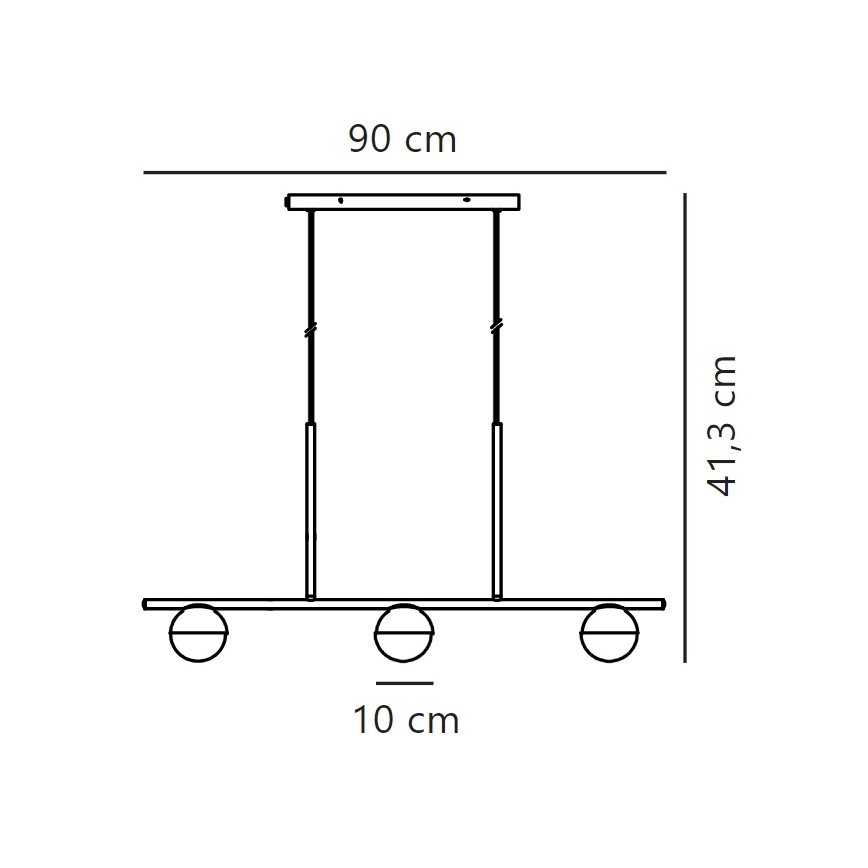 Nordlux - Lampadario a sospensione con filo CONTINA 3xG9/5W/230V nero