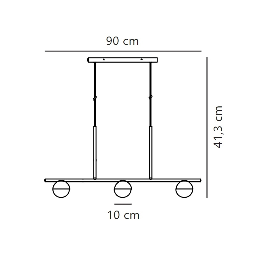 Nordlux - Lampadario a sospensione con filo CONTINA 3xG9/5W/230V ottone