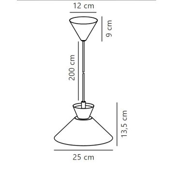 Nordlux - Lampadario a sospensione con filo DIAL 1xE27/40W/230V diametro 25 cm bianco