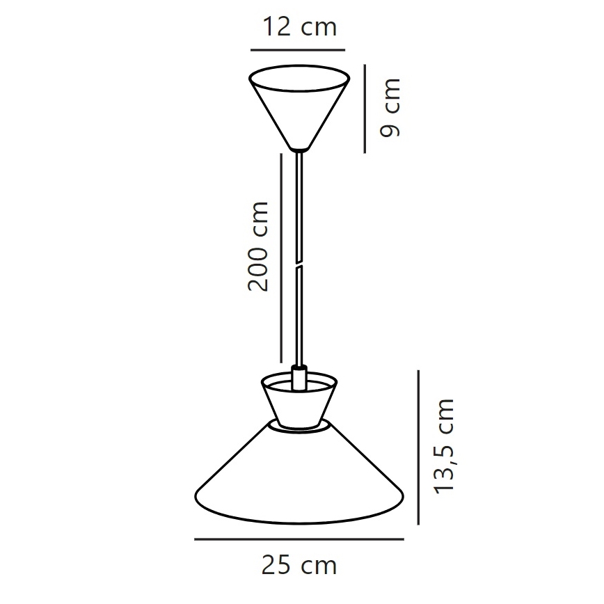 Nordlux - Lampadario a sospensione con filo DIAL 1xE27/40W/230V diametro 25 cm giallo