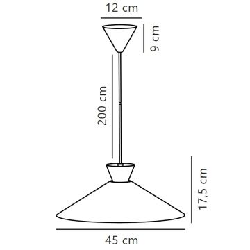 Nordlux - Lampadario a sospensione con filo DIAL 1xE27/40W/230V diametro 45 cm giallo