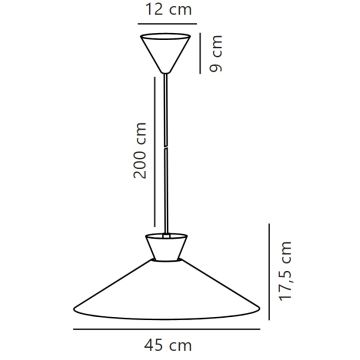 Nordlux - Lampadario a sospensione con filo DIAL 1xE27/40W/230V diametro 45 cm grigio