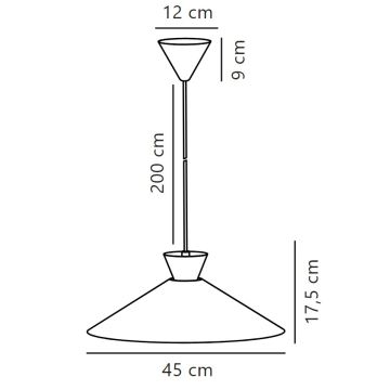 Nordlux - Lampadario a sospensione con filo DIAL 1xE27/40W/230V diametro 45 cm nero