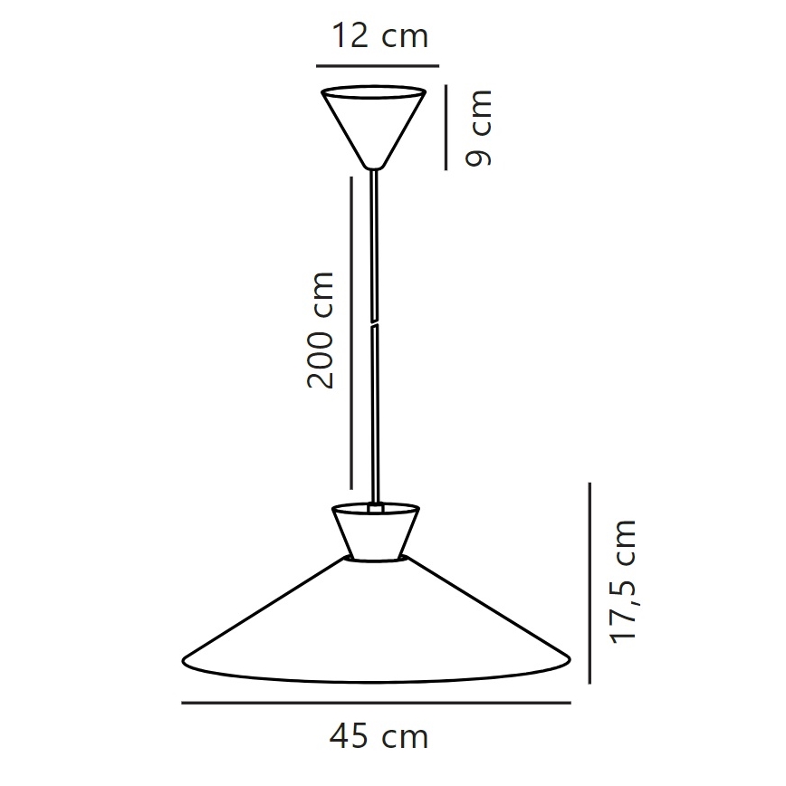 Nordlux - Lampadario a sospensione con filo DIAL 1xE27/40W/230V diametro 45 cm nero