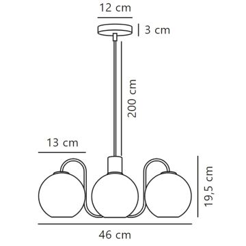 Nordlux - Lampadario a sospensione con filo FRANCA 4xE14/40W/230V