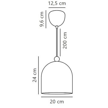 Nordlux - Lampadario a sospensione con filo GASTON 1xE27/40W/230V rosa/bianco