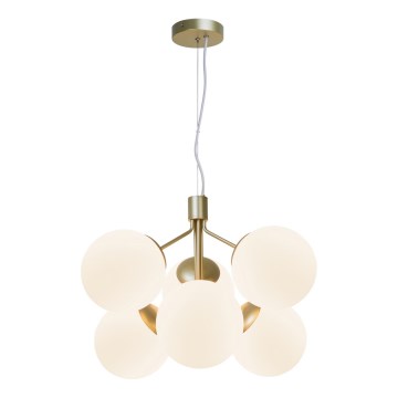 Nordlux - Lampadario a sospensione con filo IVONA 6xE27/28W/230V oro