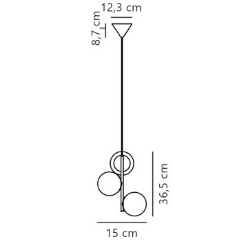 Nordlux - Lampadario a sospensione con filo LILLY 3xE14/40W/230V nero