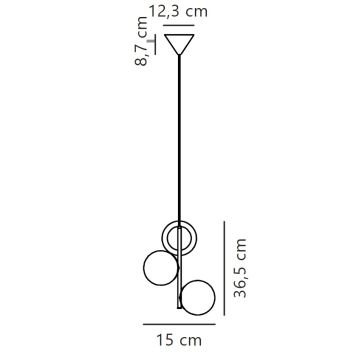 Nordlux - Lampadario a sospensione con filo LILLY 3xE14/40W/230V oro