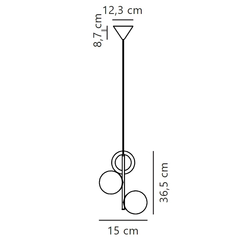 Nordlux - Lampadario a sospensione con filo LILLY 3xE14/40W/230V oro