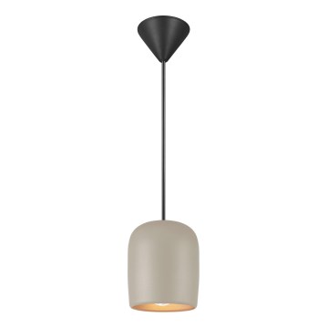 Nordlux - Lampadario a sospensione con filo NOTTI 1xE27/25W/230V grigio