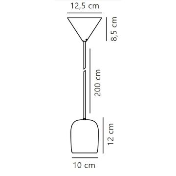 Nordlux - Lampadario a sospensione con filo NOTTI 1xE27/25W/230V nero