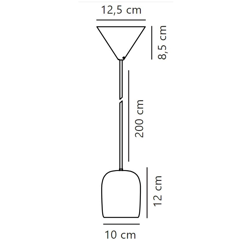 Nordlux - Lampadario a sospensione con filo NOTTI 1xE27/25W/230V nero