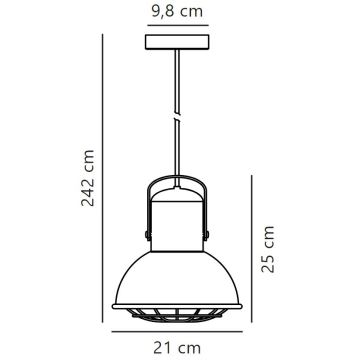 Nordlux - Lampadario a sospensione con filo PORTER 1xE27/60W/230V