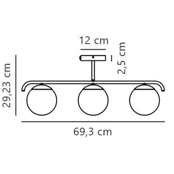 Nordlux - Lampadario a sospensione con supporto rigido GRANT 3xE14/25W/230V oro