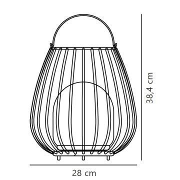 Nordlux - Luce portatile per esterni dimmerabile a LED JIM TO-GO LED/3W/5V IP54	 nero