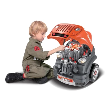 Officina riparazioni auto per bambini arancione/grigio