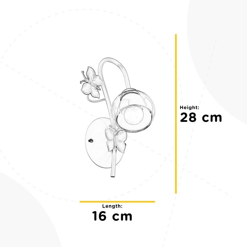 ONLI - Applique per bambini BUTTERFLY 1xE14/6W/230V