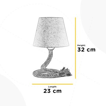 ONLI - Lampada da tavolo CORDA 1xE27/22W/230V 32 cm beige