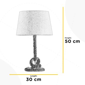 ONLI - Lampada da tavolo CORDA 1xE27/22W/230V 50 cm beige