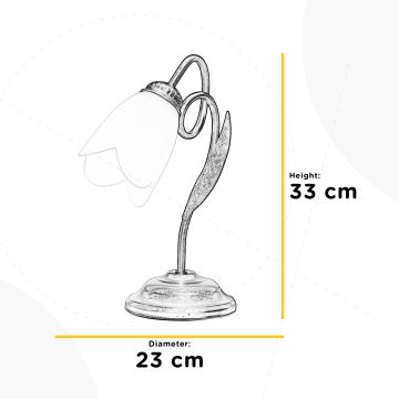 ONLI - Lampada da tavolo DOPPIO GIRO 1xE14/6W/230V bronzo