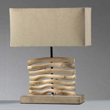 ONLI - Lampada da tavolo MARICA 1xE27/22W/230V beige 38 cm