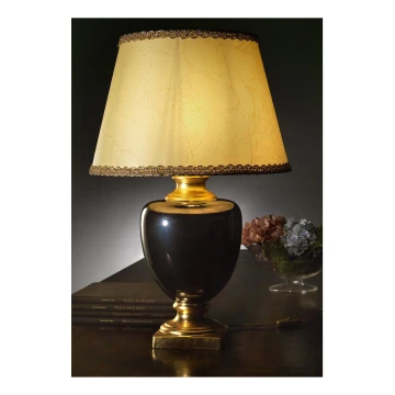 ONLI - Lampada da tavolo MOZART 1xE27/22W/230V nero/oro 75 cm