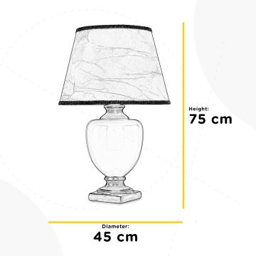 ONLI - Lampada da tavolo MOZART 1xE27/22W/230V nero/oro 75 cm