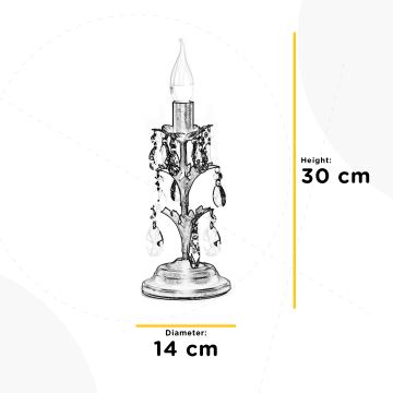 ONLI - Lampada da tavolo TERESA 1xE14/6W/230V bianco