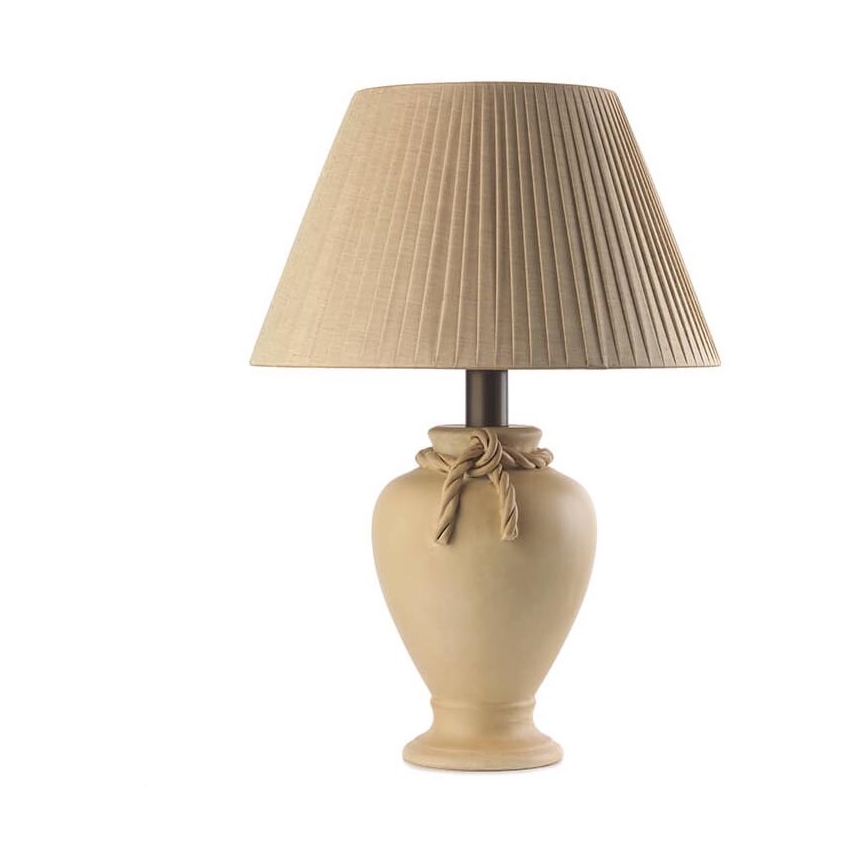 ONLI - Lampada da tavolo TRECCIA 1xE27/22W/230V 65 cm beige