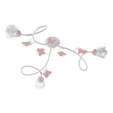 ONLI - Lampadario a plafone per bambini BUTTERFLY 3xE14/6W/230V