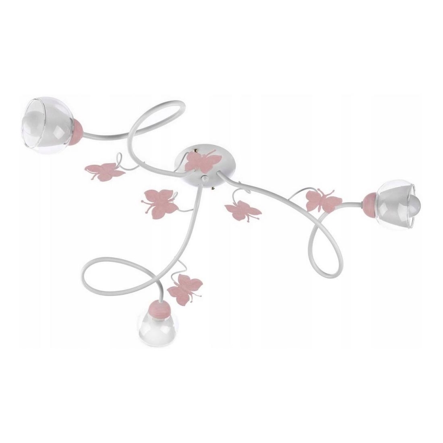 ONLI - Lampadario a plafone per bambini BUTTERFLY 3xE14/6W/230V