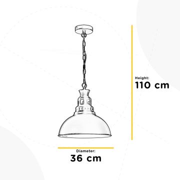 ONLI - Lampadario a sospensione con catena ISTANBUL 1xE27/22W/230V nero